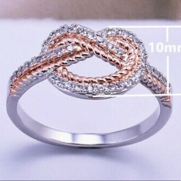 NEW 925 Sterling Silver Two tone Ring - Picture 3 of 5